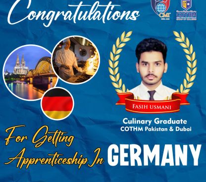 Culinary graduate who got a visa for a German apprenticeship program
